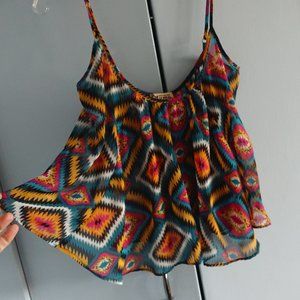 Show Me Your MuMu M Crop Top Tribal Print